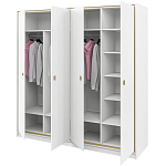 Шкаф белый четырёхдверный для одежды Antique Order варинант исполнения - 3 | Loft Concept в Новосибирске