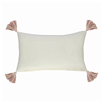 Чехол на подушку с кисточками и вышивкой птиц Ethnic mix Birds Rect варинант исполнения - 4 | Loft Concept в Новосибирске