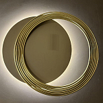 Бра светодиодное круглое в матовых оттенках коричневого и золотого цвета Kosmikos варинант исполнения - 1 | Loft Concept в Новосибирске