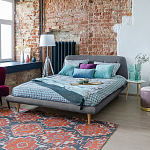Кровать с мягким изголовьем Palmer Bed варинант исполнения - 6 | Loft Concept в Новосибирске