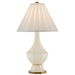 Настольная лампа с фактурным конусовидным абажуром и кожаным каркасом Malifis варинант исполнения - 3 | Loft Concept в Новосибирске