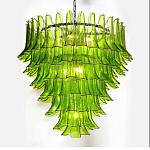 Люстра из семи ярусов зеленого стекла Independence варинант исполнения - 8 | Loft Concept в Новосибирске