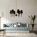 Дизайнерский журнальный столик с круглой столешницей на золотых ножках Risenbix варинант исполнения - 2 | Loft Concept в Новосибирске