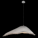 Подвесной светильник с асимметричным волнообразным абажуром и фактурной бахромой по краю Tactile Line варинант исполнения - 13 | Loft Concept в Новосибирске