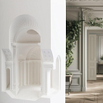 Встраиваемый в стену гипсовый светильник под покраску с арками и рельефными колоннами Antiquity Athena варинант исполнения - 10 | Loft Concept в Новосибирске