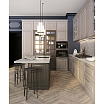 Угловая кухня с островом из массива дерева Amaline Kitchen Set варинант исполнения - 3 | Loft Concept в Новосибирске