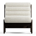 Кресло с деревянным каркасом и обивкой из белой ткани букле Medieval Furniture варинант исполнения - 3 | Loft Concept в Новосибирске