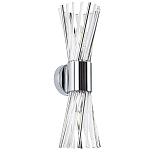 Бра с декором в виде хрустальных и металлических трубочек Nembus Glass Chrome Wall Lamp варинант исполнения - 1 | Loft Concept в Новосибирске