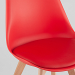 Стул с основой из пластика и мягким сиденьем Arvika Red варинант исполнения - 7 | Loft Concept в Новосибирске