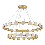 Люстра двухъярусная с круглыми светодиодными источниками света Maxine Light варинант исполнения - 7 | Loft Concept в Новосибирске