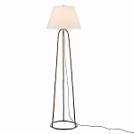 Торшер с конусовидным тканевым абажуром и фактурным каркасом Industrial Profile варинант исполнения - 1 | Loft Concept в Новосибирске