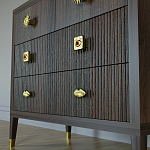 Бельевой Комод с 4 ящиками Elsa Dreams Walnut варинант исполнения - 4 | Loft Concept в Новосибирске