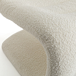 Кресло изогнутое с обивкой из ткани букле Smooth Bend Boucle Chair варинант исполнения - 5 | Loft Concept в Новосибирске