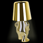 Настольная лампа фигурная золотого цвета с гладким абажуром Высота 19 см Sophia варинант исполнения - 7 | Loft Concept в Новосибирске