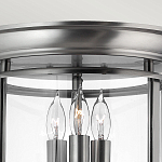 Потолочный светильник в форме фонаря с прозрачным цилиндрическим плафоном и тремя лампами в форме свечей Hinkley варинант исполнения - 4 | Loft Concept в Новосибирске