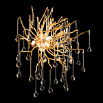 Бра с лучеобразным основанием и подвесками из прозрачного стекла в виде длинных капель Droplet Chandelier варинант исполнения - 4 | Loft Concept в Новосибирске