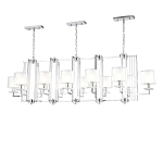 Люстра прямоугольной формы с 12-ю цилиндрическими плафонами из стекла Laurent варинант исполнения - 4 | Loft Concept в Новосибирске