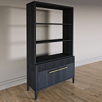 Стеллаж Primo с ящиками Черный дуб  варинант исполнения - 2 | Loft Concept в Новосибирске