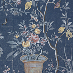 Обои ручная роспись Houghton Dark Blue варинант исполнения - 2 | Loft Concept в Новосибирске