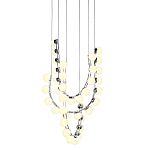 Люстра подвесная светодиодная с круглыми плафонами белого цвета PEARLS Suspension 39  варинант исполнения - 1 | Loft Concept в Новосибирске