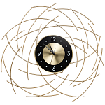 Часы настенные из металла с чёрным циферблатом Current Time варинант исполнения - 1 | Loft Concept в Новосибирске