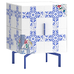 Тумба на синих ножках Short Re Rblue варинант исполнения - 1 | Loft Concept в Новосибирске