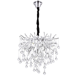 Люстра с хрустальными подвесками капли серебро Droplet Silver Chandelier 5 варинант исполнения - 2 | Loft Concept в Новосибирске