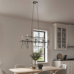 Люстра подвесная с 8-ю лампами и стеклянными круглыми подвесками Currey & Company варинант исполнения - 4 | Loft Concept в Новосибирске