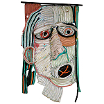 Арт-Объект плетеный из нитей большой портрет Joana Schneider  варинант исполнения - 3 | Loft Concept в Новосибирске