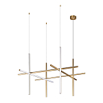 Люстра с 6-ю цилиндрическими плафонами на тонких тросах Trumpet tube варинант исполнения - 2 | Loft Concept в Новосибирске