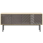 Длинная тумба с зеркальным декором Serena варинант исполнения - 7 | Loft Concept в Новосибирске