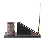 Настольный письменный набор из яшмы с часами Manager Organizer варинант исполнения - 3 | Loft Concept в Новосибирске