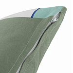 Подушка декоративная хлопковая мятного цвета с абстрактным принтом Elysian Flow Breeze варинант исполнения - 4 | Loft Concept в Новосибирске