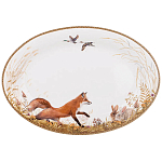 Блюдо овальное из фарфора с изображением животных Hunting Porcelain Collection варинант исполнения - 1 | Loft Concept в Новосибирске