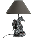 Настольная лампа с абажуром Дракон Silver Dragon варинант исполнения - 3 | Loft Concept в Новосибирске