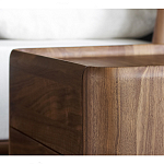 Прикроватный деревянный столик с 2-мя ящиками Moon Walnut Furniture варинант исполнения - 8 | Loft Concept в Новосибирске