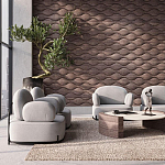 Гипсовая 3D панель с принтографией PM-108 варинант исполнения - 3 | Loft Concept в Новосибирске