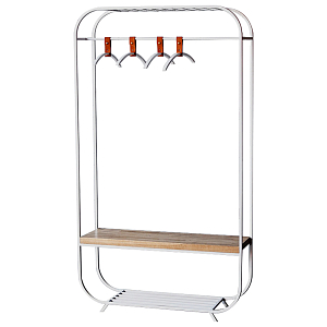 Рейл Hardin White Industrial Metal Rust Clothes Rail