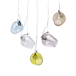 Люстра линейная с 5-ю разноцветными стеклянными плафонами Kaleido варинант исполнения - 1 | Loft Concept в Новосибирске