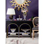 Чаша из прозрачного стекла с бронзовым ободком и фигурками бабочек Eden Garden варинант исполнения - 3 | Loft Concept в Новосибирске