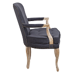 Кресло Aubrey Classical Armchair dark grey velour варинант исполнения - 2 | Loft Concept в Новосибирске