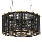 Люстра овальная в сочетании черного и золотого цвета Mesh Lighting варинант исполнения - 3 | Loft Concept в Новосибирске