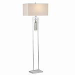 Торшер с прямоугольным тканевым абажуром на белом мраморном основании Silver Threads варинант исполнения - 4 | Loft Concept в Новосибирске