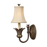 Бра с бежевым тканевым абажуром и декоративной чашей Hinkley варинант исполнения - 1 | Loft Concept в Новосибирске