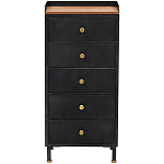 Высокий комод с 5-ю ящиками Cesar Black Chest of Drawers варинант исполнения - 1 | Loft Concept в Новосибирске