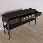 Дизайнерская Консоль с полкой и ящиком Primo Темный орех варинант исполнения - 6 | Loft Concept в Новосибирске