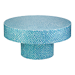 Стол Кофейный с инкрустацией Flower Blue варинант исполнения - 1 | Loft Concept в Новосибирске