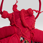 Настенный ковер разноцветный из одежды Heart варинант исполнения - 3 | Loft Concept в Новосибирске