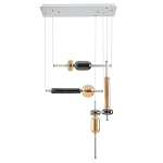 Люстра подвесная из металла и стекла Harmony of Strict Lines варинант исполнения - 1 | Loft Concept в Новосибирске