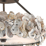 Потолочный светильник круглый с абажуром из устричных раковин Sea Ravens варинант исполнения - 1 | Loft Concept в Новосибирске